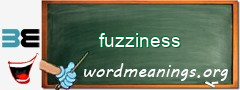 WordMeaning blackboard for fuzziness